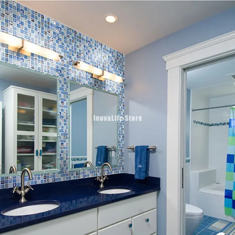 Мозаичная плитка из хрустального стекла настенная бумага для ванной комнаты