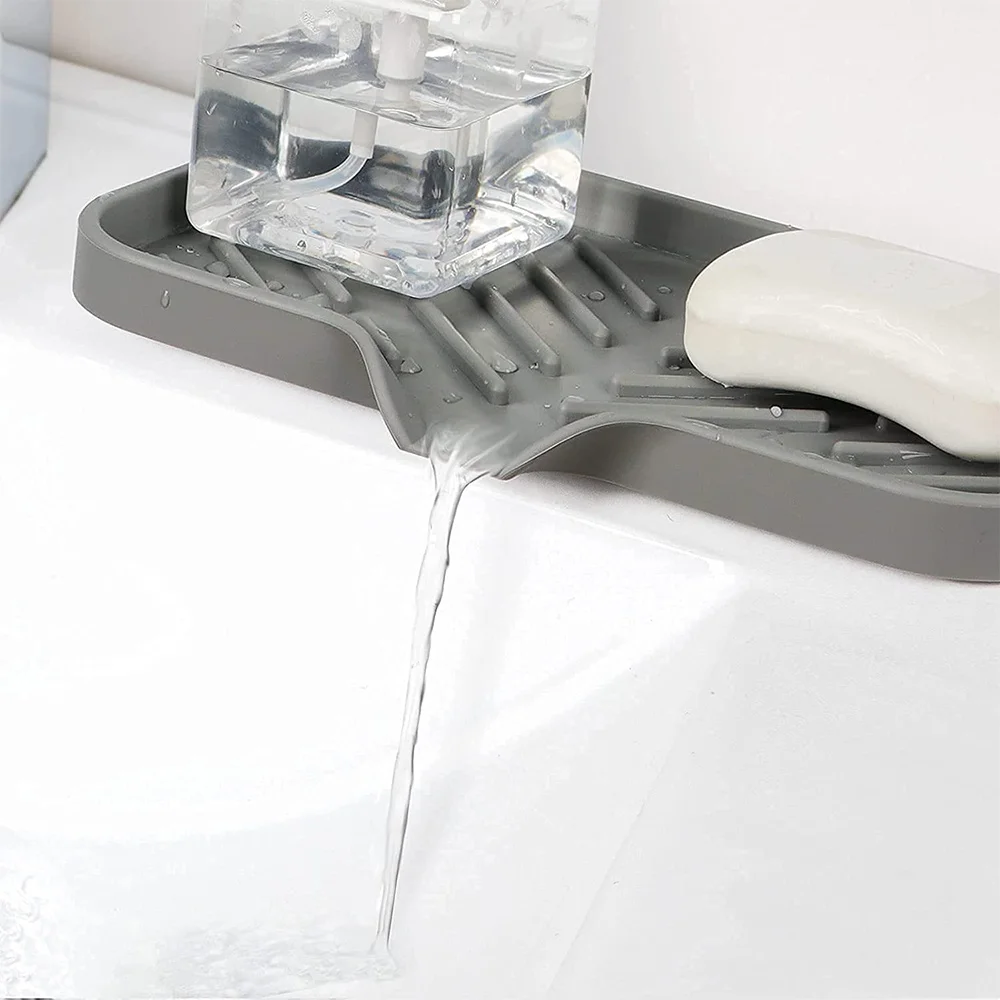 Силиконовый лоток для кухонного мыла подставка сливной губки раковины хранения