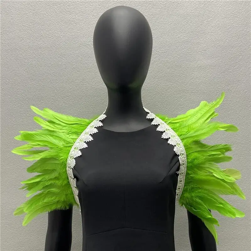 Shawl Halloween Costume Accessories Feather Shawl Fake Collar Gothic Style Makeup Ball Stage Show