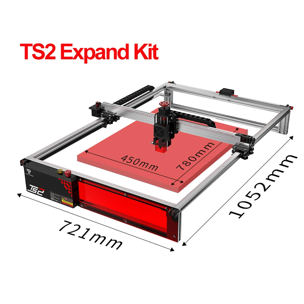 

Twotrees TS2 Expand kit Laser Engraving Machine Engraving Area Y-axis Extension Kit Expand to 450x780mm for TS2 Laser Engraver