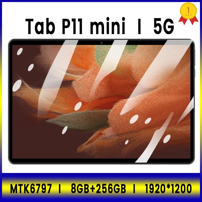 

P11 MINI Tablet Tab P11 8GB RAM 256GB ROM 8 Inch Tablet Android 10 MTK6797 Deca Core 1920x1200 4G 5G Network Windows Tablet Pc