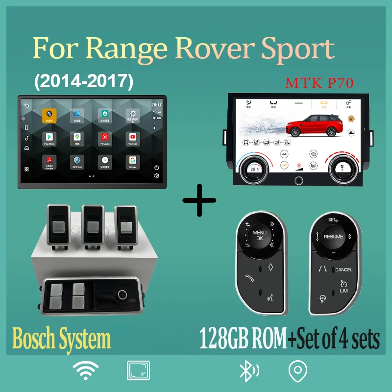 

13,3-дюймовый Land Rover Sport L494 2014-2017 годов с поддержкой CarPlay Android 14, совместимо с OEM меню