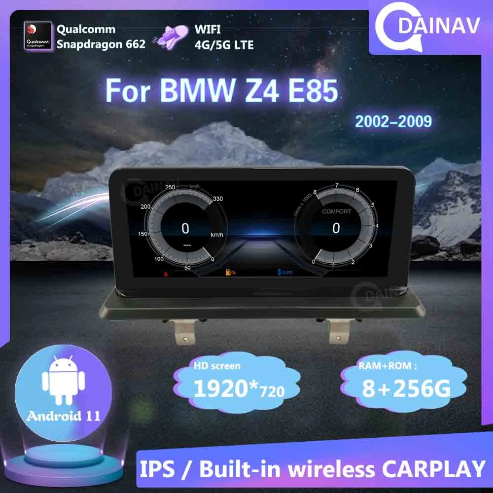 

CarPlay 256 ГБ 2 Din Android 11 автомобильный стерео видеоплеер для BMW Z4 E85 2002-2009 Система NBT автомобильное радио Авторадио головное устройство GPS навигаци...