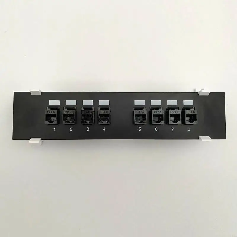 Фото 62KA CAT6 Прямой удлинитель-адаптер 8-портовый Rj45 Cat6 Keystone Coupler Настенная сетка, сетевой настенный кронштейн №3