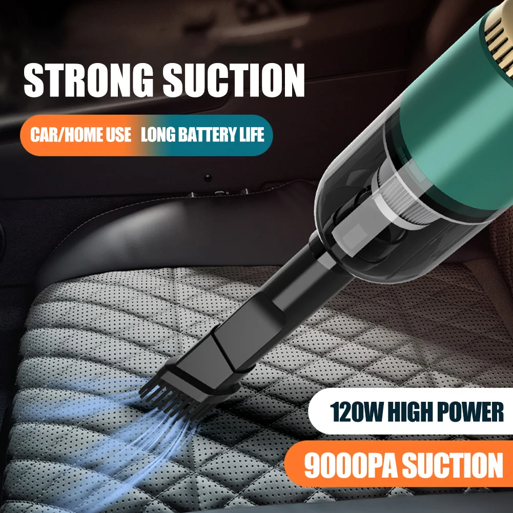 

120W Cordless Car Vacuum Cleaner Mini Handheld Auto Vacuum Cleaner with 9000PA Powerful Suction For Home & Car & Office