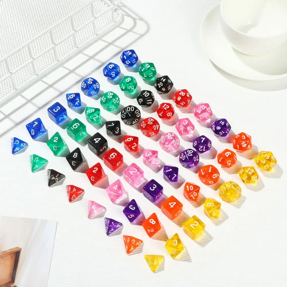 

7Pcs/Set Polyhedral Multicolor Multifaceted For TRPG DND Board Game Leisure Entertainment Toys Dice Set Game Accessory