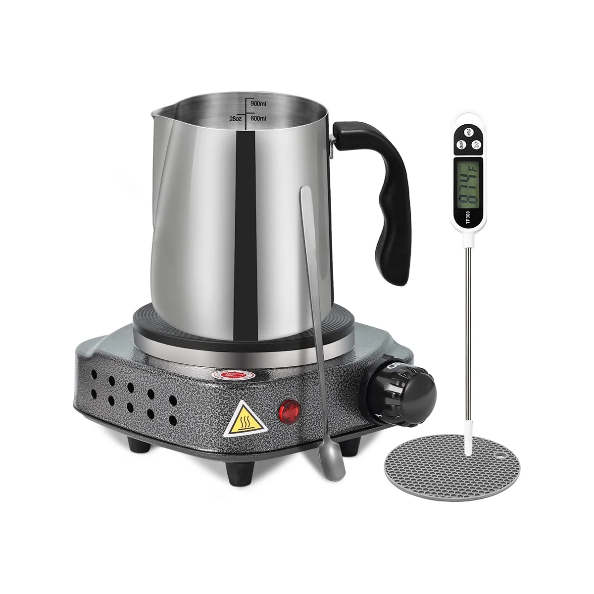 

Candle Making Kit with Electronic Hot Plate Candle Making Supplies for Beginners,Anti-Scalding Pad Perfect Set US Plug