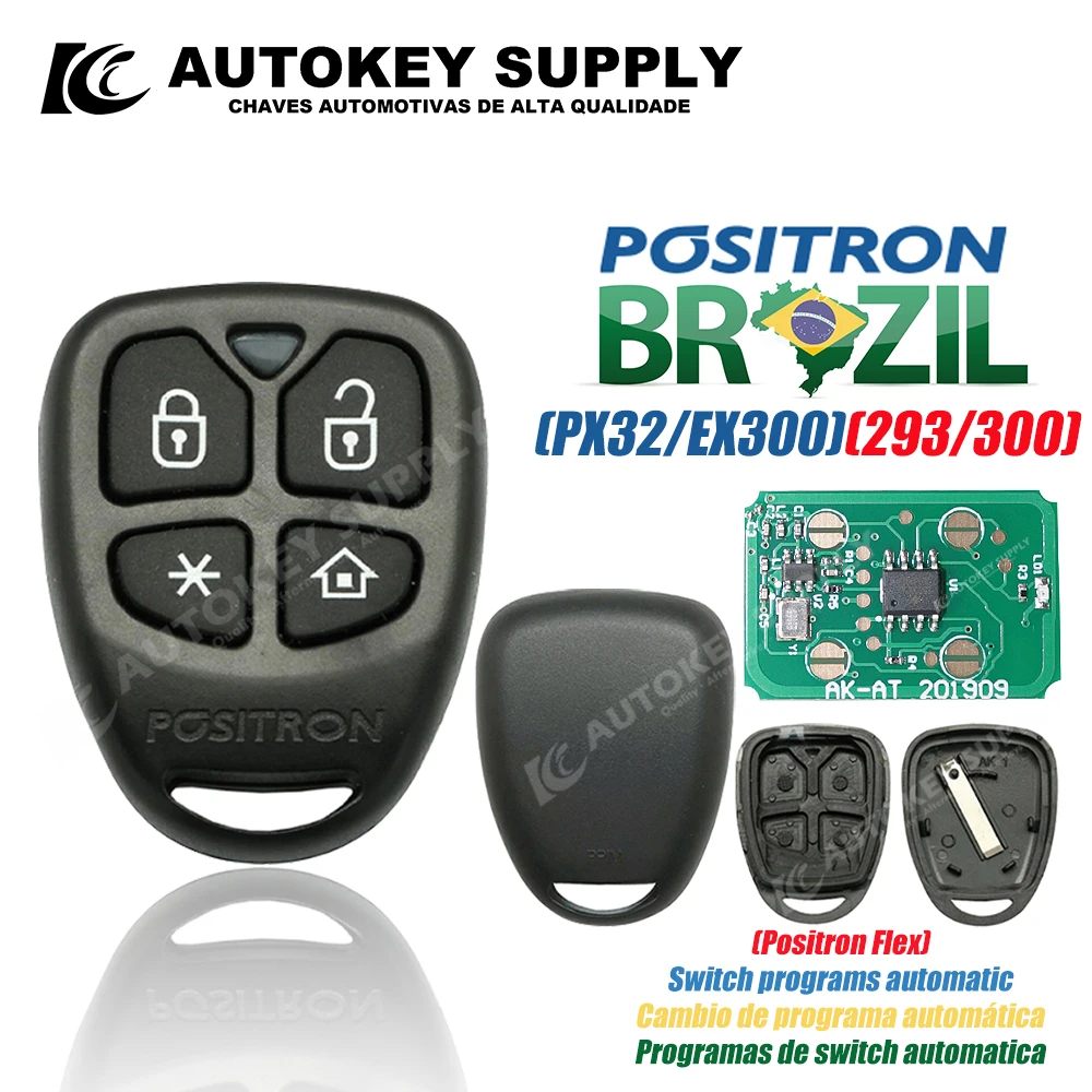 

For Positron Flex Remote Key Alarm System, PX46 - Double Program (293/300) AKBPCP099 AKBPCP123AT AKBPS122GYAT AUTOKEYSUPPLY