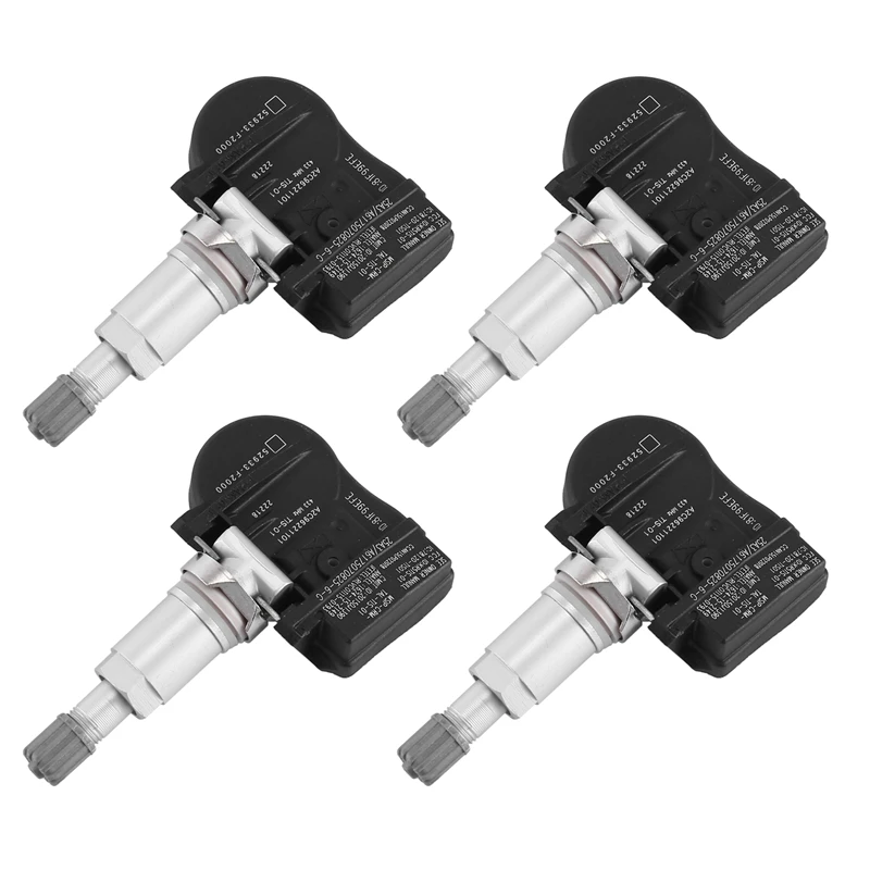 

4 Piece Tire Pressure Sensor TPMS 433MHZ 52933-F2000 For Hyundai Elantra Kona 52933F2000