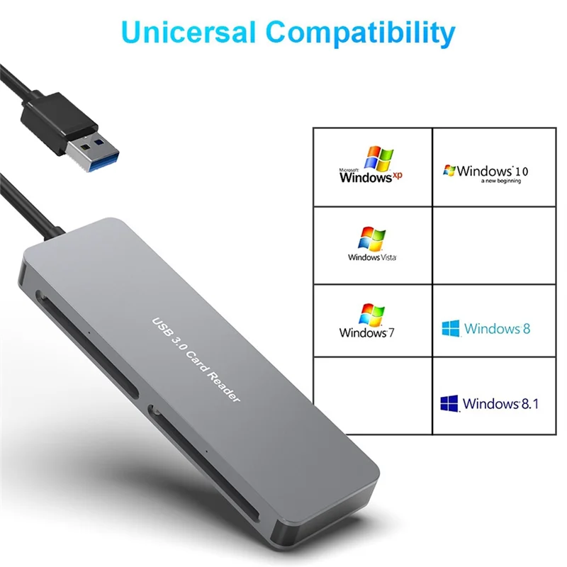 USB 3 0 Многофункциональный кардридер CFast/CF/XD/SD/TF 5 в 1 Гбит/с для ПК ноутбука