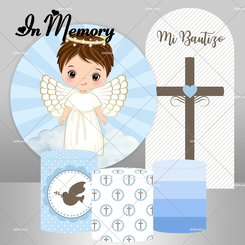 Синие чехлы для мальчиков с изображением круглого Креста ангела арки ботизо