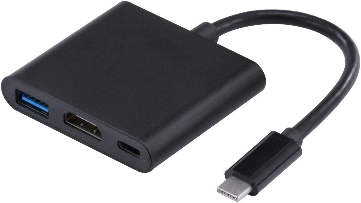 

ADAPTADOR HUB USB TIPO C X USB TIPO C, HDMI 4K, USB 3.0, 5GBPS 20CM - HCHUC-20, 31460, Preto