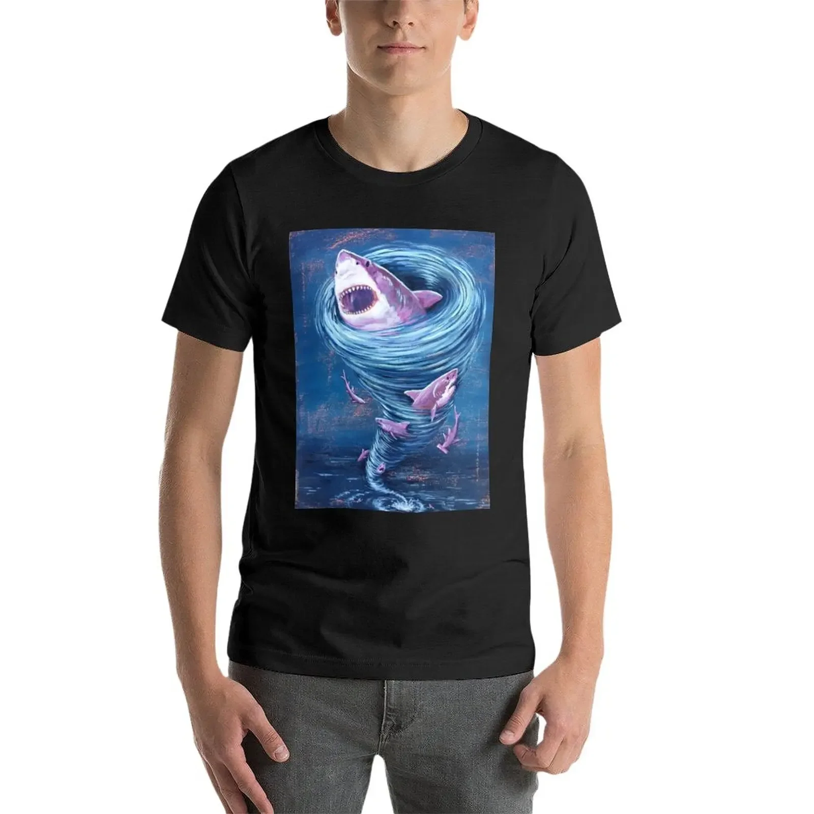 Новая футболка Shark Brug T-Shirt футболки с рисунком для мальчиков аниме толстовка