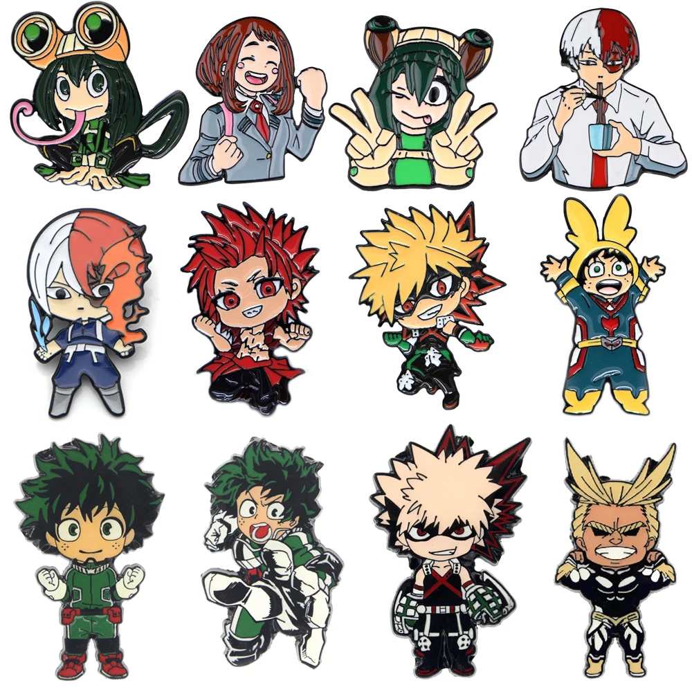 

My Hero Academia Enamel Pin Cute Brooch Anime Badges Metal Lapel Pins for Backpacks Brooches Fashion Jewelry Accessories Gifts