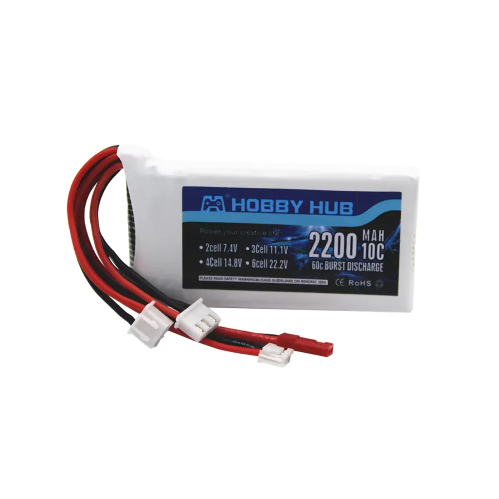 Фото Аккумулятор LiPo 2S 7.4В 2200мАч 10C для передатчика FrSky Taranis Q X7, для Radiolink RC3S RC4GS RC6GS DX6e DX6, запасная часть для радиоуправляемых моделей. №2