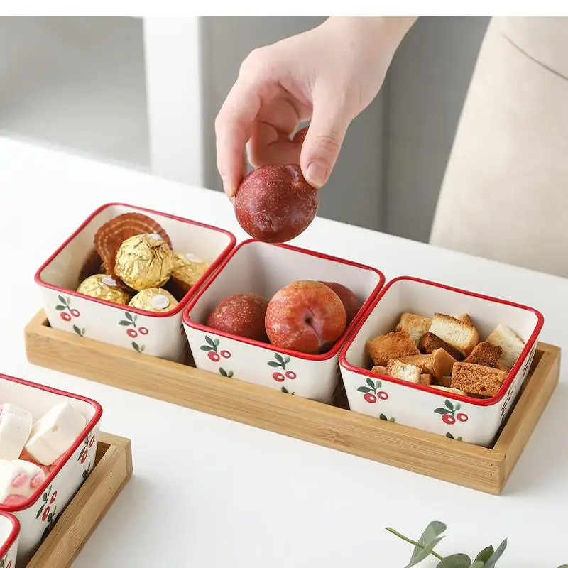 Керамическая тарелка для закусок ваза фруктов журнальный столик гостиной