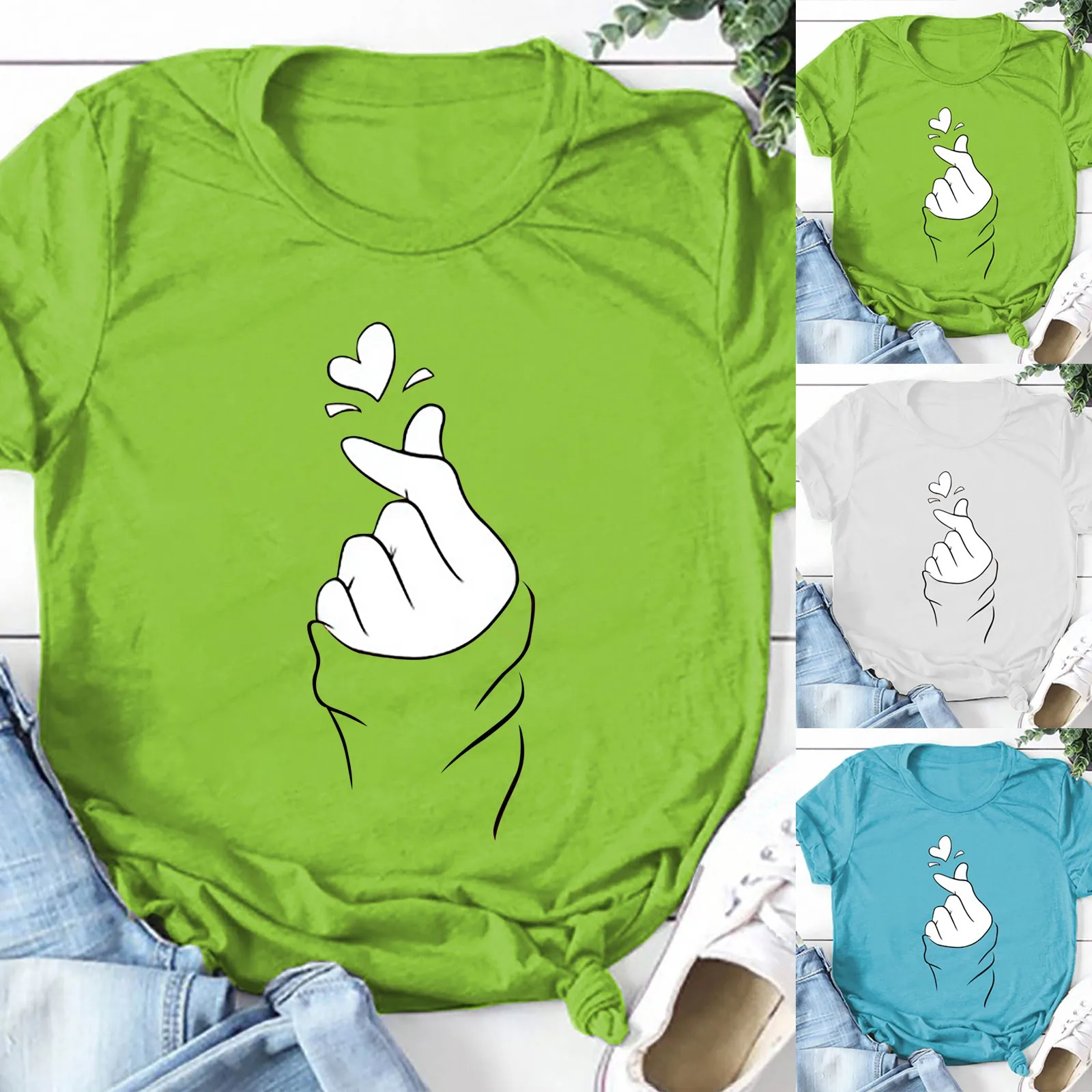 

casual fun sexy print summer T-shirt. short-sleeved Women's fashion Women's Blouse