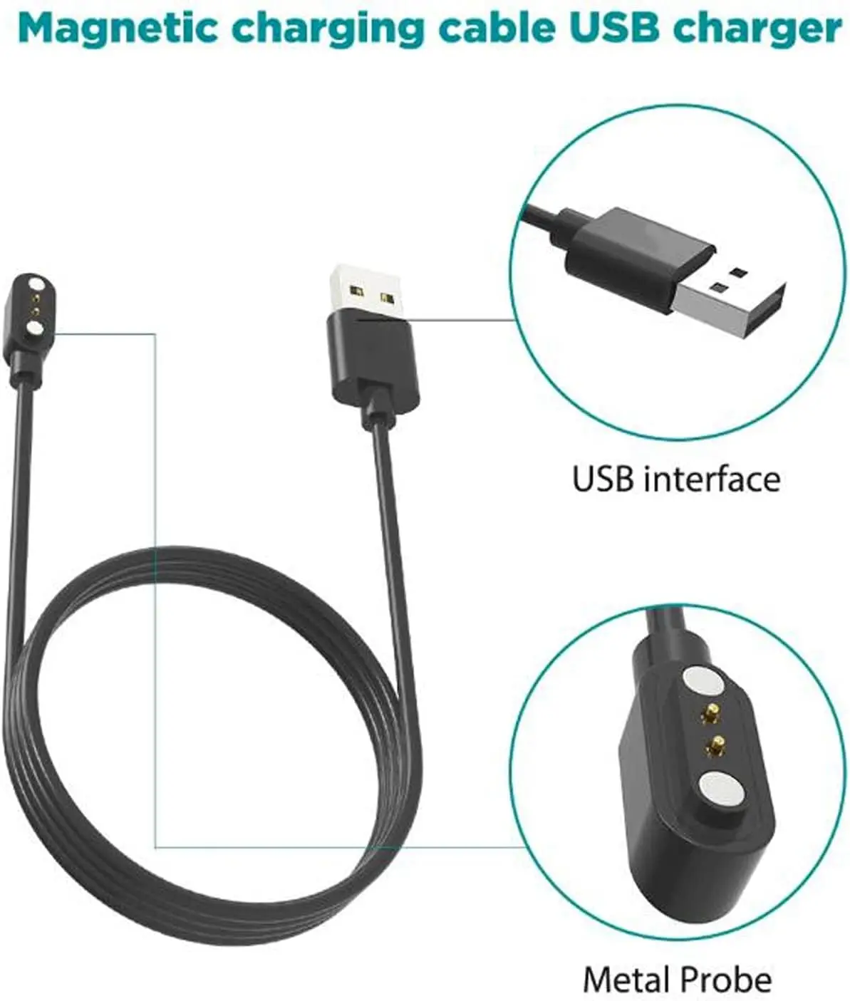 30 шт. зарядный кабель для Haylou Solar RT2 LS10 LS05 LS05S Imilab kw66 умные часы USB шнур