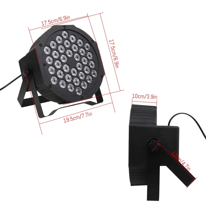 

LED Stage Lights RGB Lights 36LED Par Lights Stage Lights Spotlight Party Lights with Remote Control and Voice Control