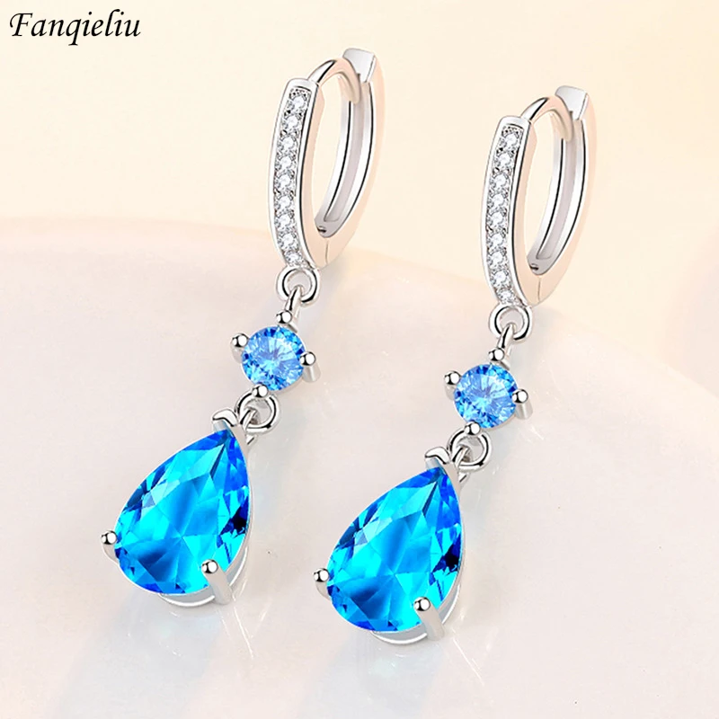 

Женские серьги-подвески с кристаллами Fanqieliu, серебро 925 пробы, FQL21400