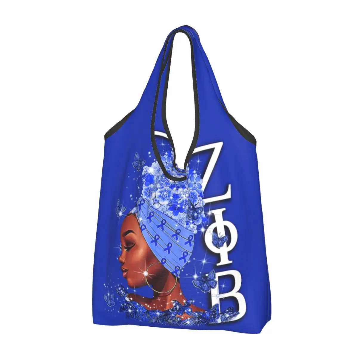 

Женские сумки для покупок Zeta Phi Beta, женские портативные сумки большой вместимости для продуктов ZOB, сумки для покупок с греческими буквами 1920