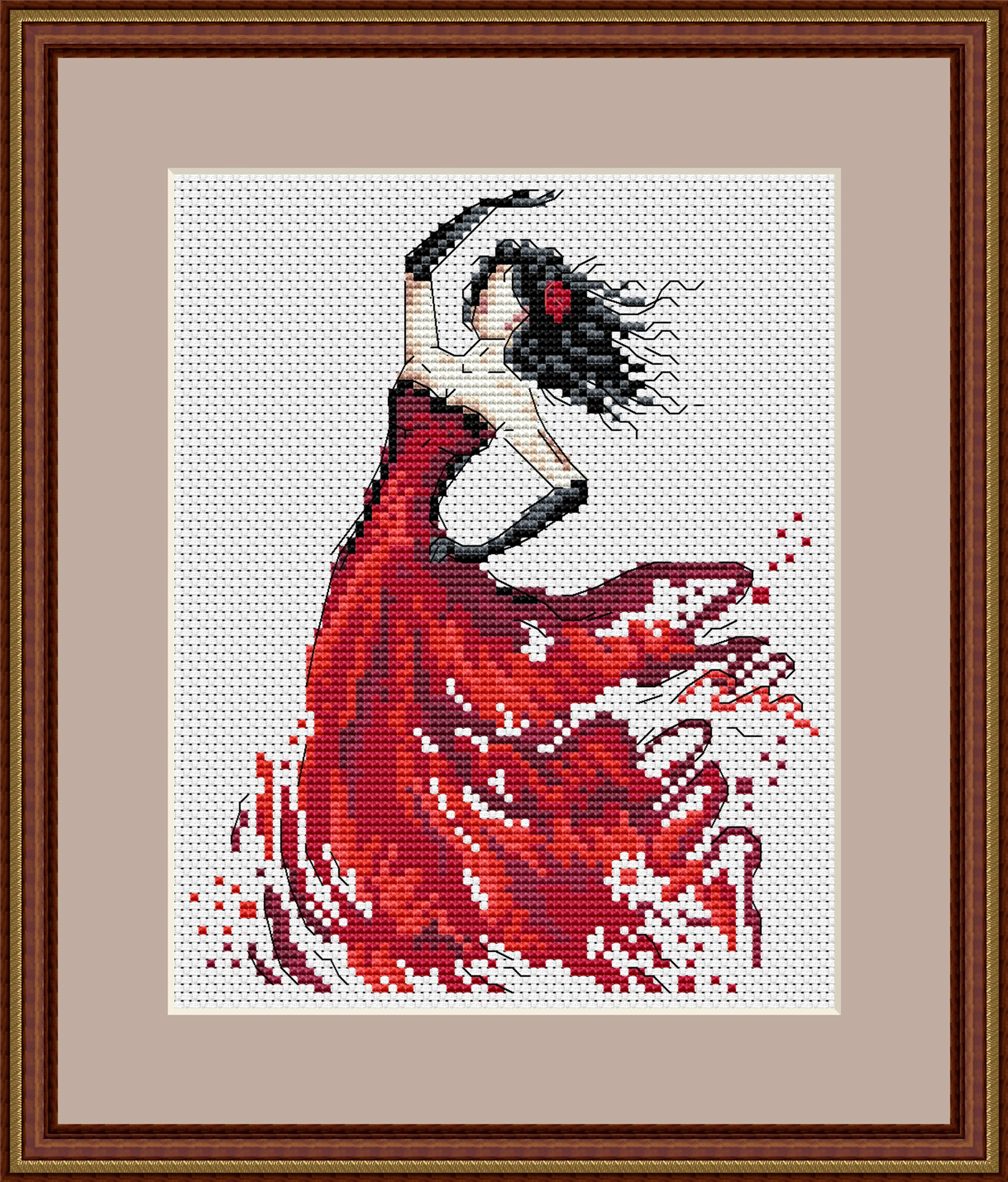 Вышивка дама с собачкой. Вышивка бисером дамы. Вышивки крестом дама в красном платье. Набор для вышивания дамы. Схемы вышивки крестом девушки.
