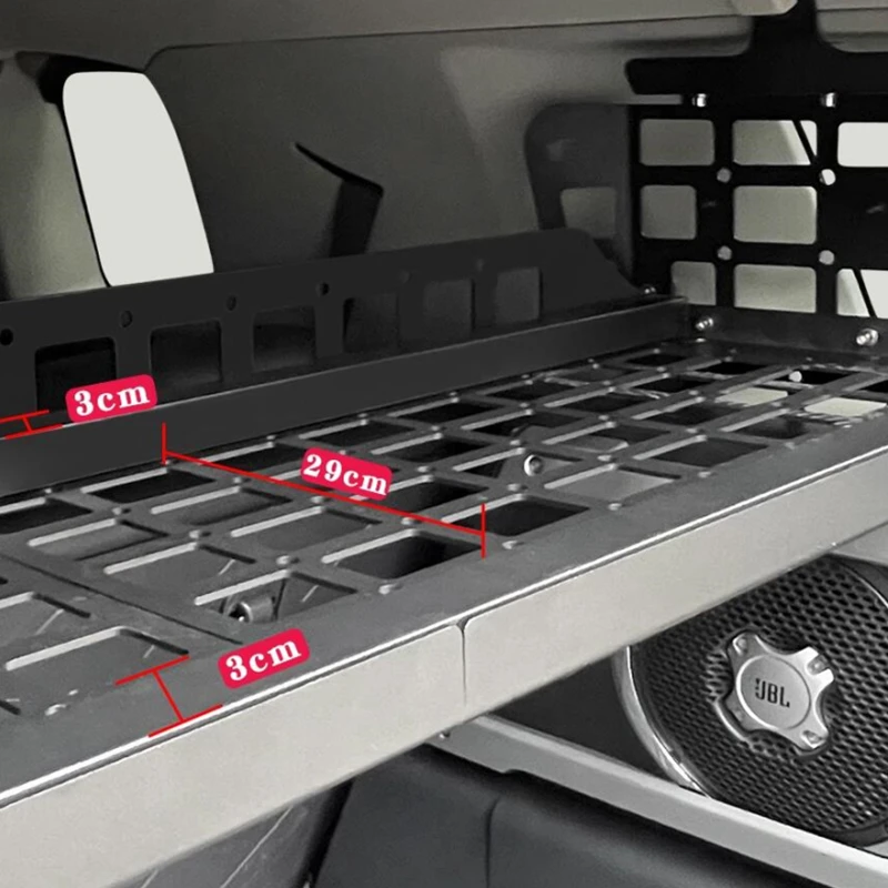 

Подходит для Toyota FJ Cruiser 2007-2023, задний багажник, полка для груза, хранение, аксессуары панели Molle