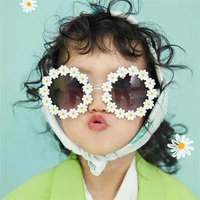 new childrens sunglasses flower cute style decorative glasses fashion trend small daisy glasses sunglasses
