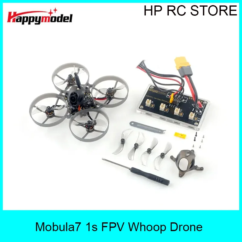 Фото HappyModel Mobula7 1S X12 5in1 AIO FC ELRS V2.0 BLHELIS 12A VTX 400mW Runcam Nano3 RS0802 KV20000 1S 75мм FPV Tinywhoop №2