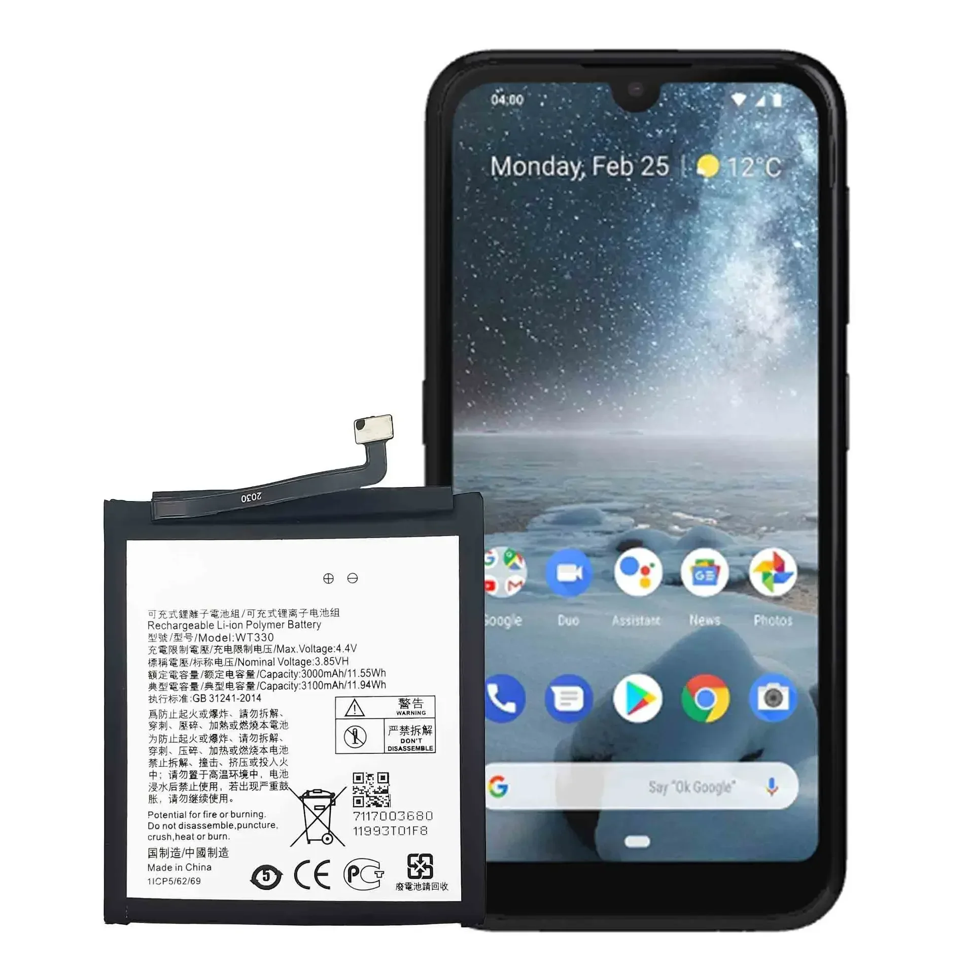 WT330 Высококачественная сменная батарея для Nokia NK4.2 TA-1184 TA-1152 TA-1133 3100 мАч новейшие