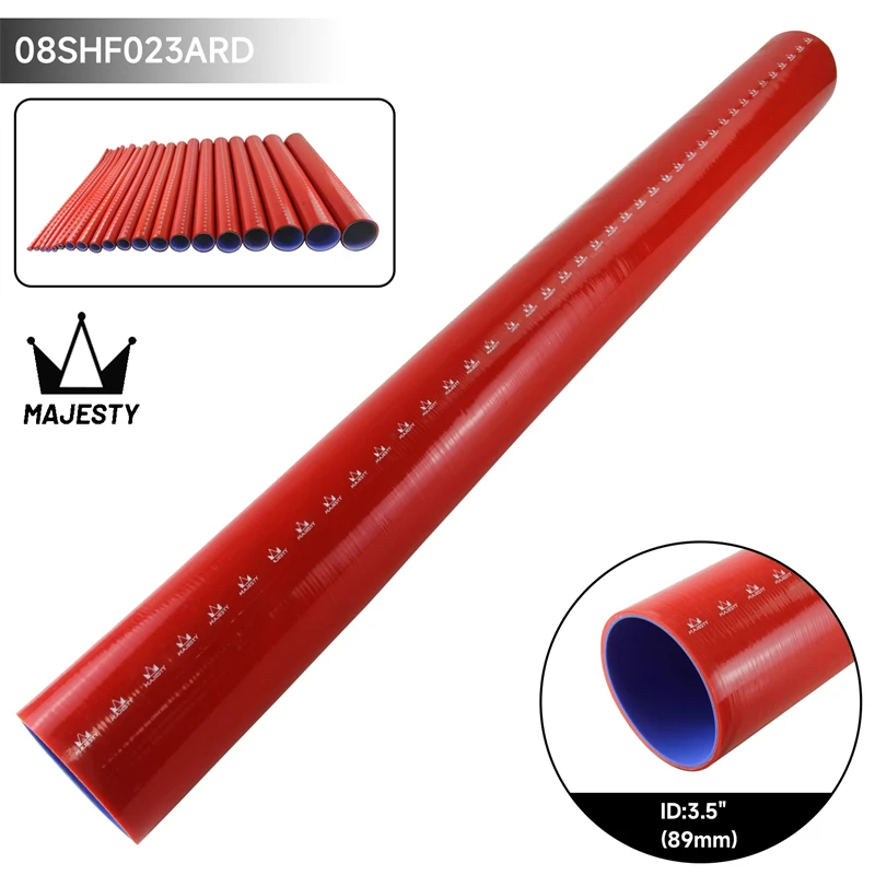 

Universal Straight Coupler Silicone Hose 89mm 3.5inch/102mm 4.0inch Apply to Intake Air/Piping Coupler 3Ply 1PCS Black/Blue/Red