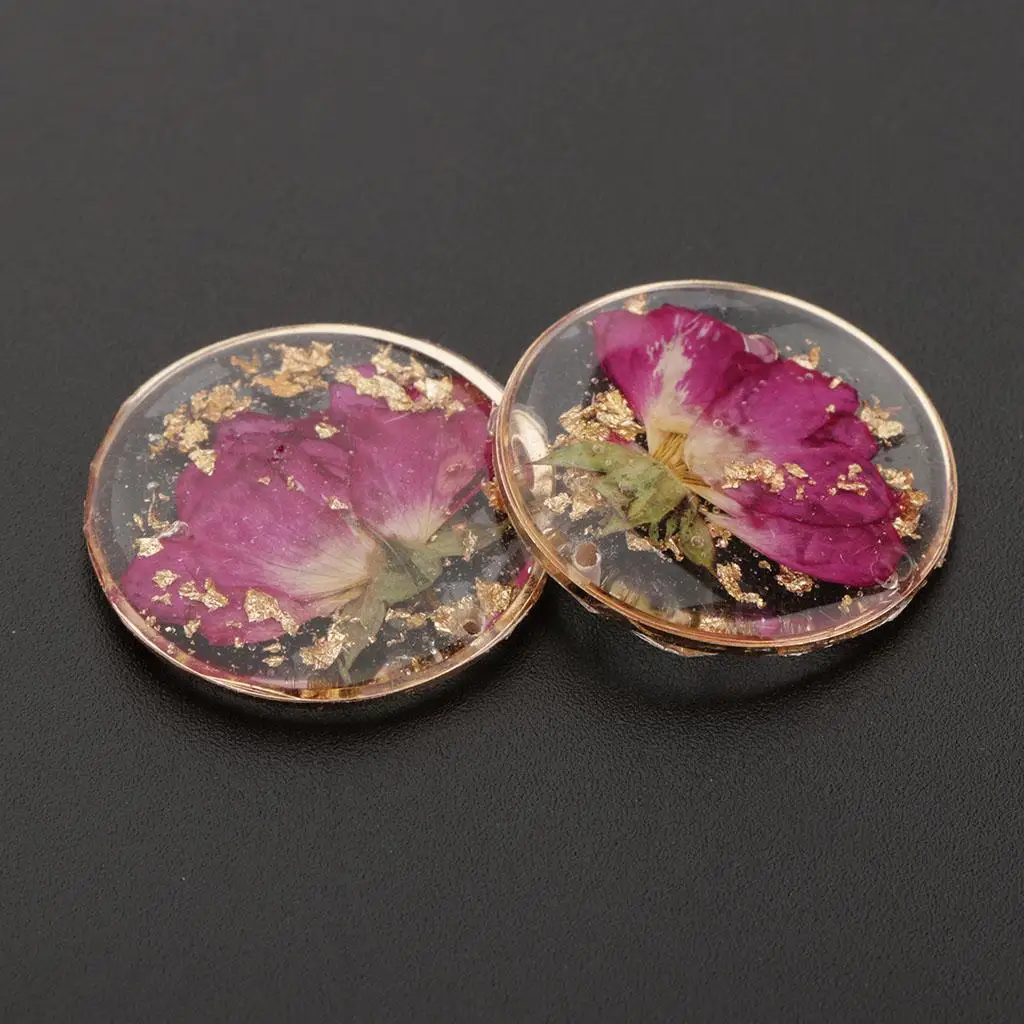 

1 Pair Women Beautiful Natural Dried Flower Dangle Earrings Eardrop Findings