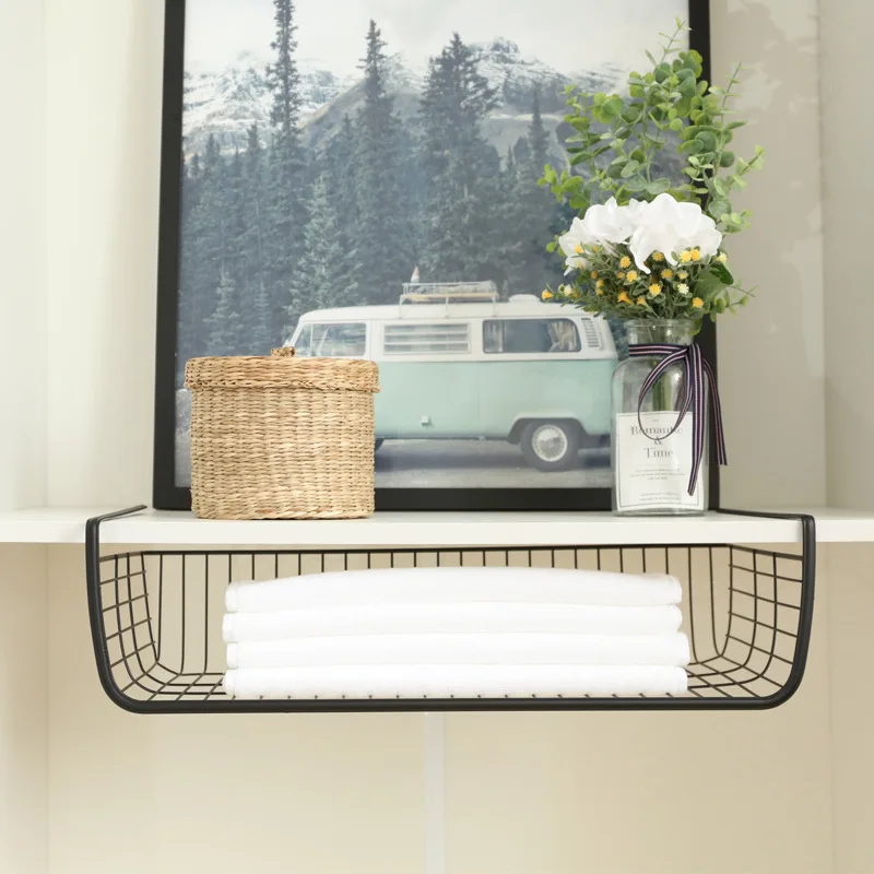 

Kitchen Wall Cupboard Hanging Basket Storage Rack Layered Organizing Rack Wardrobe Hanging Storage Rack Medium