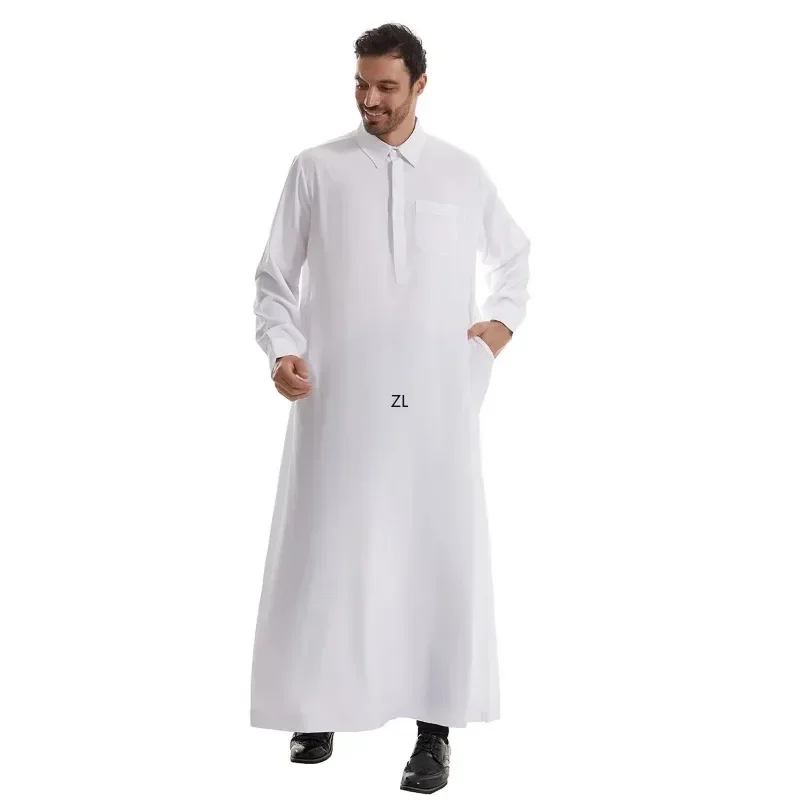 Мужская одежда Саудовский стиль Abaya Thoub Дубай Даффа кафтан Ближний Восток