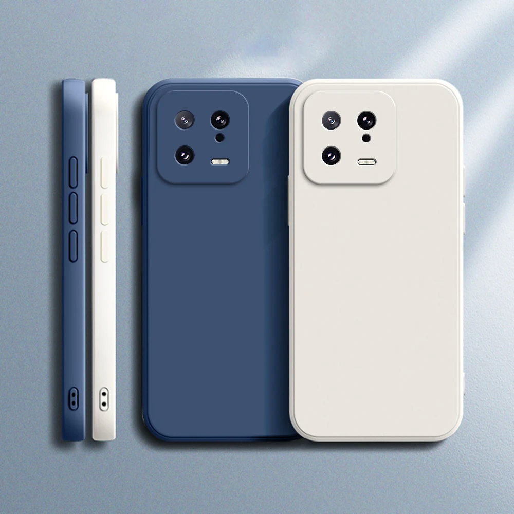 

Original Soft Phone Case for Xiaomi Mi 13 Pro Xiaomi13 Lite Square Liquid Silicone Mi13 13Pro 13Lite 5G Luxury Basic Cover Funda