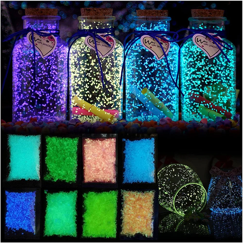 

10g Luminous Sand DIY Resin Filler Decor For Mold Wishing Bottle Slime Filling Colorful Paillette Glitter Epoxy Resin Mold