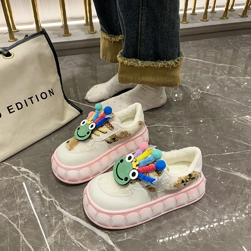 5 см Kawaii толстая подошва губка торт женская обувь для скейтбординга модная