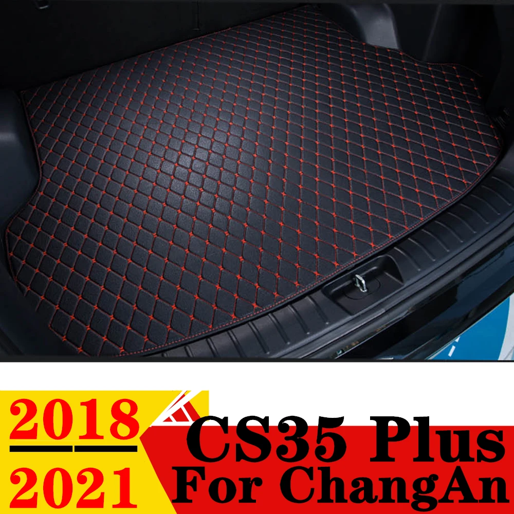 

Коврик для багажника автомобиля ChangAn CS35 Plus 2018-21, для любой погоды, XPE, плоский боковой задний ковер для груза, коврик для багажника