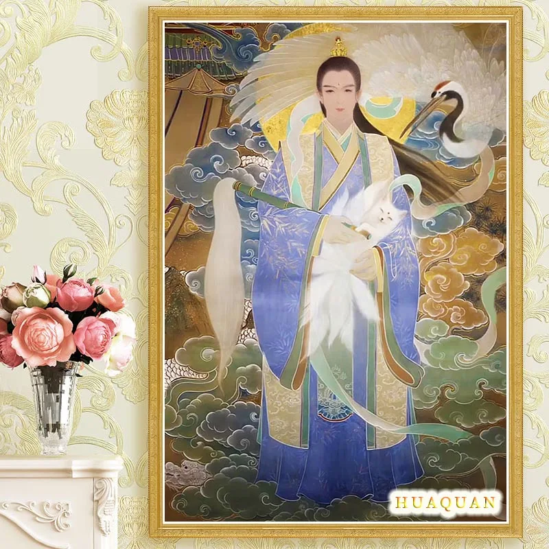 

Набор для вышивки крестиком «сделай сам», хлопковая нить, полная вышивка 11CT, китайская лисица, красивый человек, ручная работа, подарок, выши...