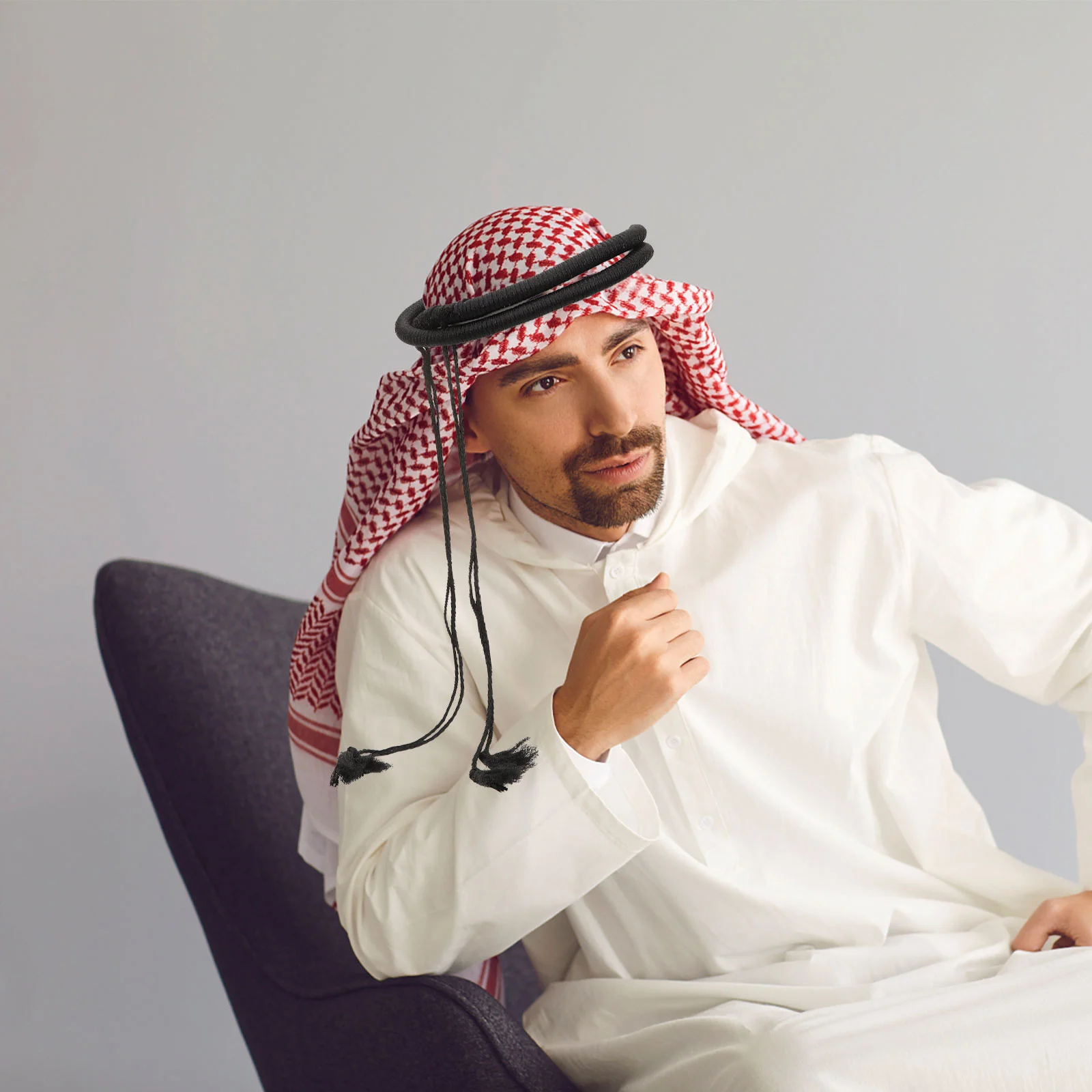 Dubai Men's Headband Arab Turban Clothing Shemagh Shawl Headbands for Muslim Hijab Pu Headwear Headscarf Hairband Miss Mens