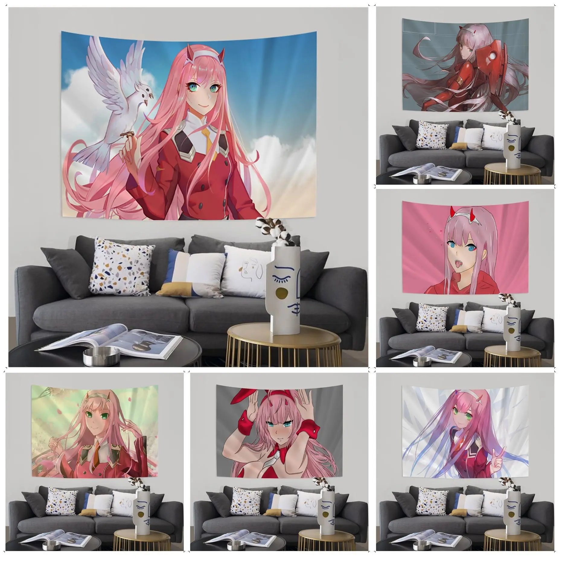 

Anime Girl Zero Two DIY Wall Tapestry Wall Hanging Decoration Household Wall Art Decor