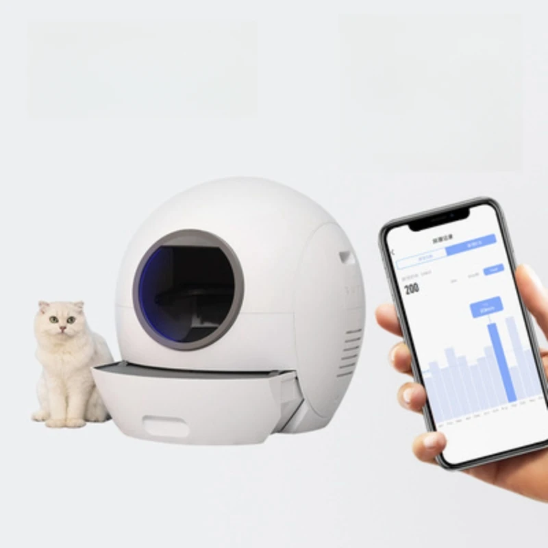Полностью автоматическая умная коробка для кошек с большим ящиком