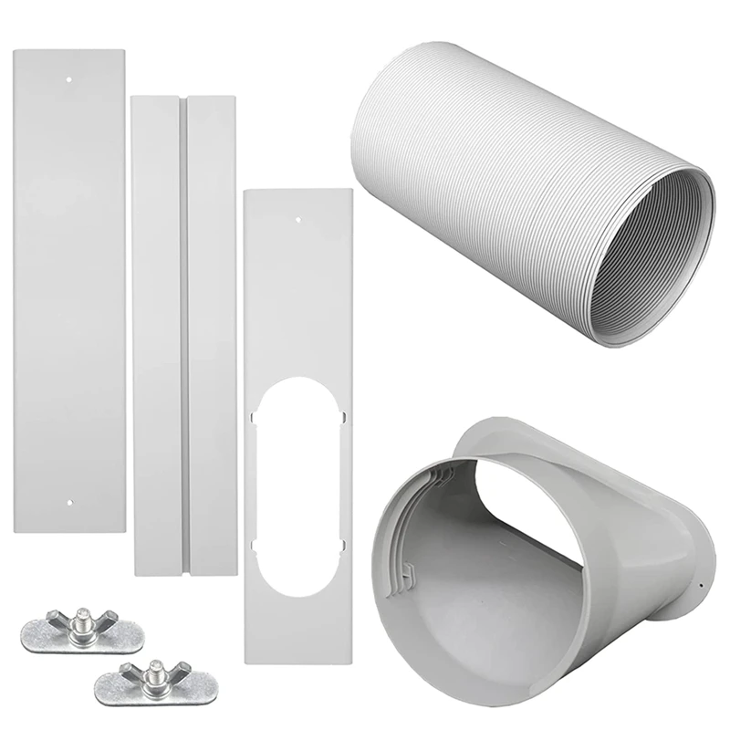 

Портативный оконный комплект кондиционера с вытяжным шлангом 13 см/5,1 дюйма, регулируемая длина, портативный оконный комплект переменного т...