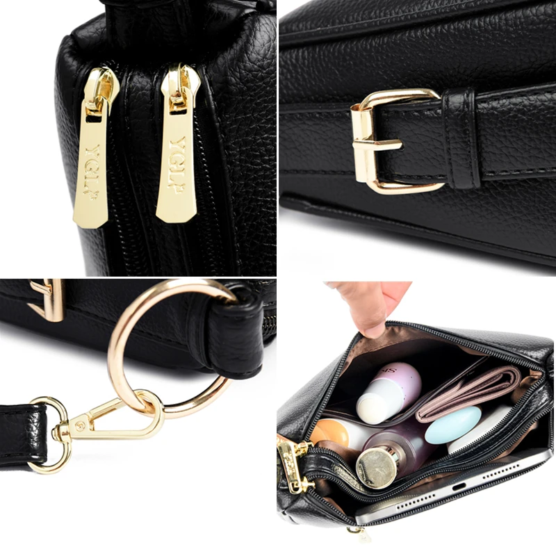 Женская модная сумка высокого качества из мягкой кожи для подмышек большая