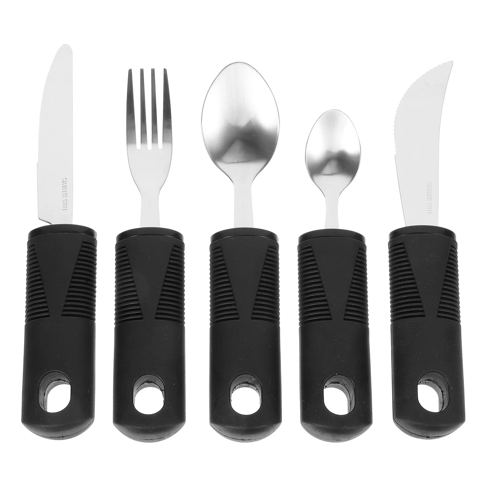 

Adaptive Utensils Tableware Elderly Fork Weighted Spoon Eating Utensil Parkinsons Cutlery Silverware Set Tremors Equipment