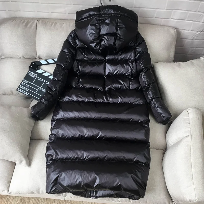

Autumn New Women Hooded Thick Long Winter Coat High Quality 90% White Duck Down Jacket