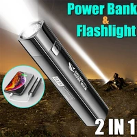 990000lm portable flashlight usb rechargeable led torch pocket flashlight waterproof with output power bank self defense camping