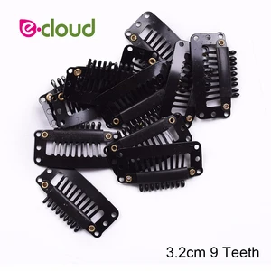 Клипсы для парика 20 шт.лот, 32 мм, клипсы для наращивания волос, в форме проволоки, Плетеный парик, 9 Зубцов, клипсы для парика, инструменты для прически