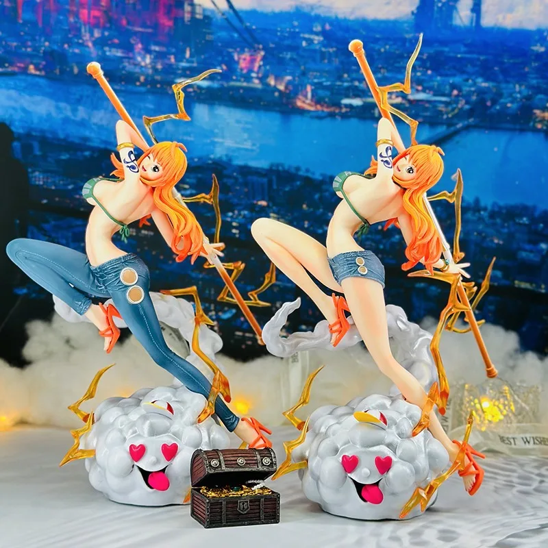 

32cm One Piece Nami Zeus Japanese Anime Character GK Figure Model Decoration Collection Desktop Decoration Toy Gift