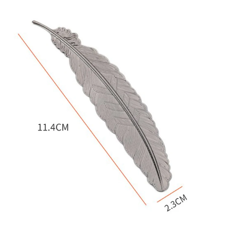 6 шт. металлические закладки в форме перьев |